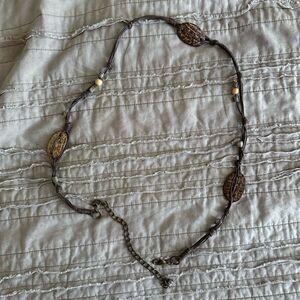 Women’s Statement Western Belt Adjustable Leather Beads Wooden Boho